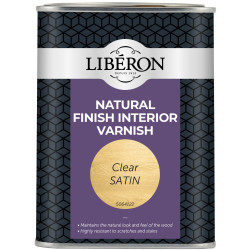 Liberon 126900 Natural Finish Interior Varnish Clear Satin 1 litre