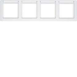 Q.1 Ramka 4-krotna pionowa z polem opisowym, biały, aksamit