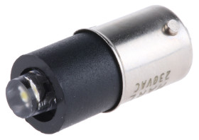 Lampka kontrolna Biały 230V ac BA9s LED średnica 4.8mm długość 26mm