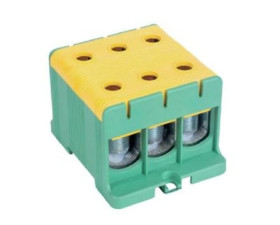 Blok rozdzielczy ‑ odgałęźny 3 ‑ polowy 35-150mm2 żółto-zielony montaż płaski FJ-E150/3/D 1000071