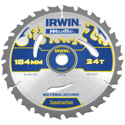 IRWIN&#xAE; 1897369 Weldtec Circular Saw Blade 184 x 16mm x 24T ATB