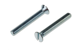 Śruby maszynowe M3.5 łeb z łbem stożkowym Stalowe długość 25.0mm skok 0.60mm