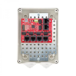 Switch PoE 6 portowy 10/100Mbps (5xPoE + 1xUplink), bezpieczniki elektroniczne, tryb Long Range, w obudowie zewnętrznej ABOX-S3