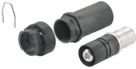 Plug, 1 pole, crimp connection, screw locking, straight, 1119080000