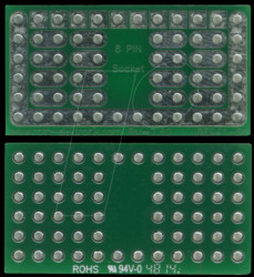 RE941-S1 Solderable breadboard, 8-pin socket 31.75 x 17.14 mm