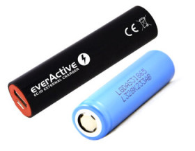 Power Bank: LG li-ion 18650 2200 mAh + ładowarka everActive EC-10