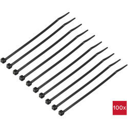 TruComponents 40506 Cable tie 150mm 3.6mm Blk 100 pc(s)