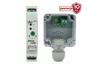 Automat zmierzchowy MROK-16SN 16A sonda zewnętrzna IP65 DIN 1 moduł