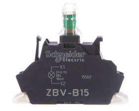 Zestaw świetlny Ø22 biały LED 24V, Push-in, Harmony XB4, ZBVB15