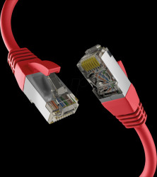 EC020200298 Patch cable, Cat.8.1, S/FTP PiMF, 2000 MHz, 20 m, red