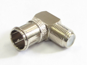 Przejście wtyk F - gniazdo F kątowe (szybka F-ka)