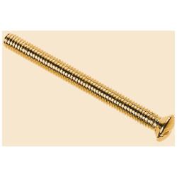 Dencon 1138B10NB Brass Switch/Socket Plate Screws 3.5 x 38mm (Pack of 10)