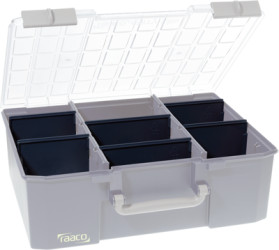 Partition wall kit, black, (L x W x D) 134 x 154 x 10 mm, TRENNWAND CARRYLITE 150 KLEIN+MITTEL