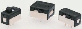 Przełącznik suwakowy, SPDT, montaż PCB, 100 mA przy 30 V DC, -40 → +85°C, APEM
