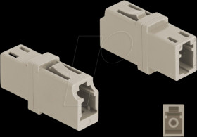 87986 FO coupling, LC simplex female / female, OM1/OM2, beige