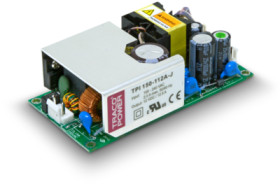 Open frame switching power supply, 28 VDC, 5.36 A, 150 W, TPI 150-128A-J