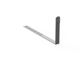 Uchwyt drutu odgromowego pod dachówkę L-330/z zaczepami/skr 10.2/Z/S OG /91003002/