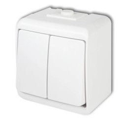 JUNIOR Łącznik świecznikowy biały IP54 WHE-2