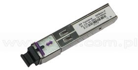 Moduł SFP WDM, 1Gb, SC SM, 20km, TX:1550nm, DDMI, przemysłowy