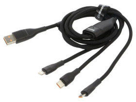 Kabel USB 2.0 1,2m czarny 100W 3,5A CB000003