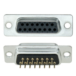 D-Sub 15 Canon gniazdo proste lutowane do druku