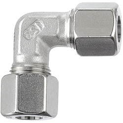 Angled gland, L 40 mm, 315 bar, stainless steel, for compressed air, liquids, natural gas, hydraulics, 112410