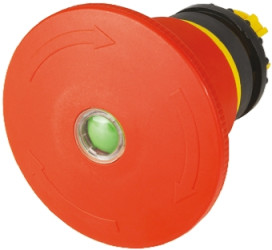 Przycisk zatrzymania awaryjnego, Ø 65mm, IP67, kolor: Czerwony, Eaton, M22