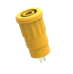 Gniazdo bananowe Żeński Wciskana Żółty 25A Electro PJP rozmiar 4 mm