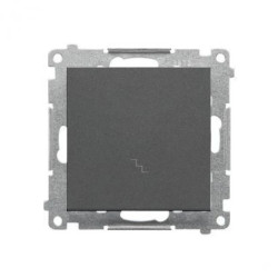 Simon 55 Łącznik schodowy (moduł) 10 AX, 250 V~, szybkozłącza Grafitowy mat TW6.01/116