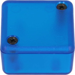 ABS enclosure, (L x W x H) 35 x 35 x 20 mm, blue/transparent, IP54, 1551MTBU