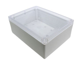 Obudowa ogólnego użytku Poliwęglan szerokość zew. 165 mm długość zew. 220 mm wys. zew. 85 mm Hammond IP65 Jasnoszary