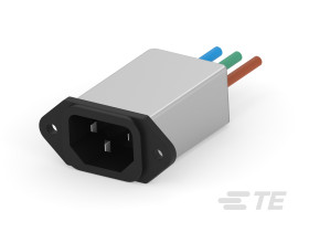 Filtr wejściowy złącza IEC 15A TE Connectivity Montaż na kołnierzu