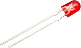 LED, THT, oval, Ø 3.8 mm, red, 624 nm, 1700 to 2900 mcd, 110°, 544VD2I-5C