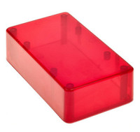 Z-77-cz Obudowa z tworzywa 124.4 x 71.7 x 37.1mm - pełna - półprzeźroczysta, czerwona - ABS