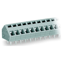 WAGO 236-408 8 Pole 5/5.08mm 24A 45&#xB0; Stackable PCB Terminal Block Grey