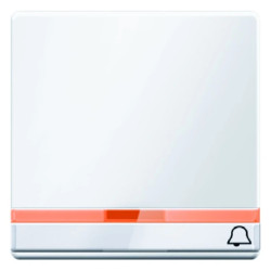 Klawisz z 2 dołączonymi soczewkami i polem opisowym śnieżnobiały aksamit Q.1 16286079