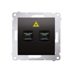 Simon 54 Gniazdo światłowodowe / optyczne podwójne SC/APC (moduł), antracyt DGS2.01/48