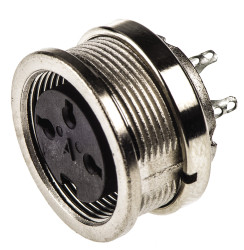 Gniazdo Din 3 -pinowe Żeński Montaż na panelu M16 300 V AC/DC
