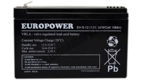 Europower Akumulator 12V Eh 9Ah Żywotność: 3-5 Lat Terminal T1