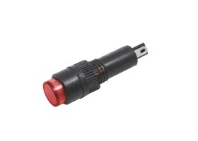 KONTROLKA 12.0V 8mm CZERWONA NEON