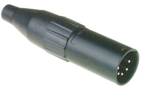 Złącze XLR 5 -pinowe Montaż na kablu Męski