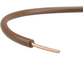 Przewód instalacyjny H07V-U / DY 0,5 750V brązowy drut Elektrokabel /100m/