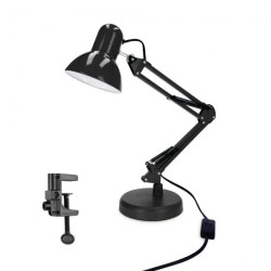 Lampka biurkowa czarna PIXI Black E27 zestaw podstawa i klips EDO777535 EDO