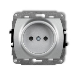 TREND Gniazdo pojedyncze b/u srebrny metalik 7GP-1p