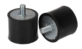 Podstawka antywibracyjna M6 średnica 30mm wysokość całkowita 25mm Cylinder męski-żeński