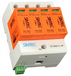 Ogranicznik przepięć Typ T1+T2 4P 30kA SIMTEC 85201010