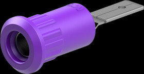 4 mm socket, plug-in connection, mounting Ø 8.2 mm, purple, 64.3013-26