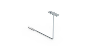 Uchwyt z kołkiem kątowy wkręcany L-250mm fi-12mm cynkowany 12.4/K OC /91240101/