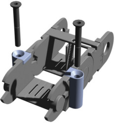 Mounting bracket, PB4, PA, black, for guide chains PL, 1 6154 000 002