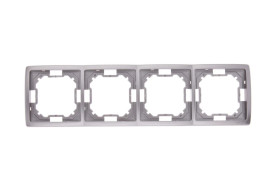 Simon Basic Standard Ramka poczwórna uniwersalna stal inox BMR4/21